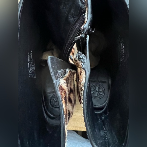 New Tory Burch Women’s Brooke Calf Hair Block Heel Bootie in Leopard Size 7 - Picture 10 of 10